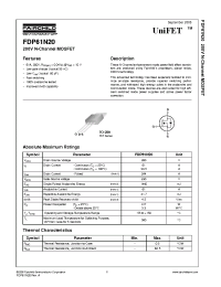 Datasheet FDP61N20 manufacturer Fairchild