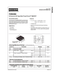 Datasheet FDR6580 manufacturer Fairchild