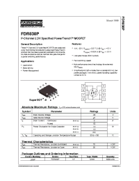 Datasheet FDR838P manufacturer Fairchild