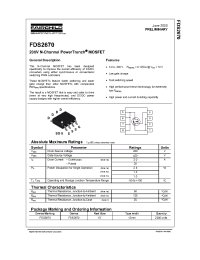 Datasheet FDS2670 manufacturer Fairchild