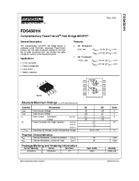 Datasheet FDS4501H manufacturer Fairchild