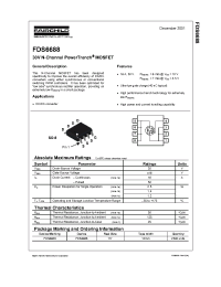 Datasheet FDS6688 manufacturer Fairchild