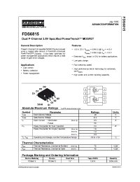 Datasheet FDS6815 manufacturer Fairchild