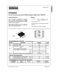 Datasheet FDS6892 manufacturer Fairchild