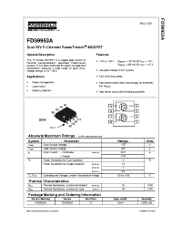 Datasheet FDS9953A manufacturer Fairchild