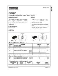Datasheet FDT434P manufacturer Fairchild