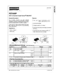 Datasheet FDT458P manufacturer Fairchild
