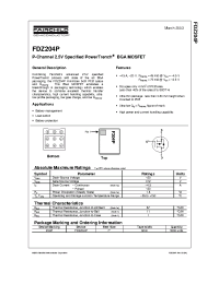 Datasheet FDZ204P manufacturer Fairchild
