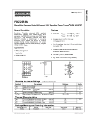 Datasheet FDZ2553N manufacturer Fairchild