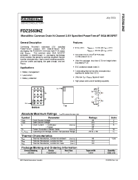 Datasheet FDZ2553NZ manufacturer Fairchild