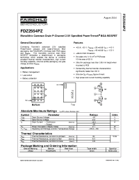 Datasheet FDZ2554PZ manufacturer Fairchild