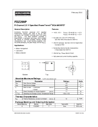 Datasheet FDZ299P manufacturer Fairchild