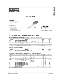Datasheet FFA30U20DN manufacturer Fairchild