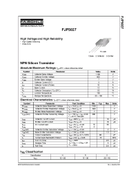 Datasheet FJP5027 manufacturer Fairchild