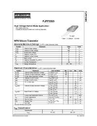 Datasheet FJPF3305 manufacturer Fairchild