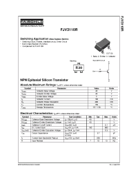 Datasheet FJV3110R manufacturer Fairchild