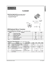 Datasheet FJX3009R manufacturer Fairchild