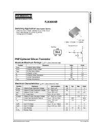 Datasheet FJX4004R manufacturer Fairchild
