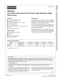 Datasheet FMS6363 manufacturer Fairchild