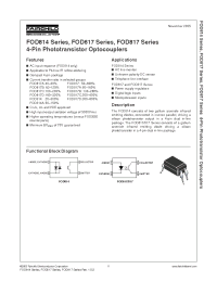 Datasheet FOD814 manufacturer Fairchild