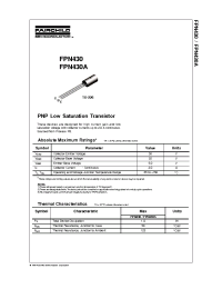 Datasheet FPN430A manufacturer Fairchild