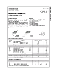 Datasheet FQB13N10 manufacturer Fairchild