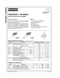 Datasheet FQB19N20L manufacturer Fairchild