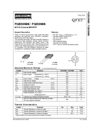 Datasheet FQB55N06 manufacturer Fairchild