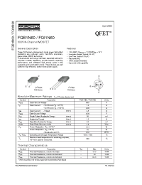 Datasheet FQI1N60 manufacturer Fairchild