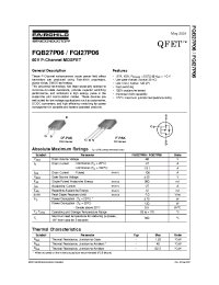 Datasheet FQI27P06 manufacturer Fairchild