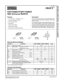 Datasheet FQP11N50CF manufacturer Fairchild