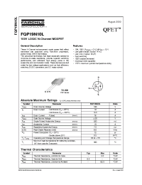 Datasheet FQP19N10L manufacturer Fairchild