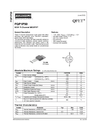 Datasheet FQP1P50 manufacturer Fairchild