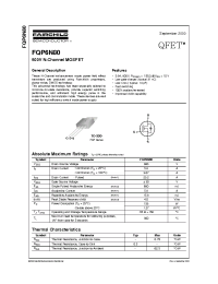 Datasheet FQP6N80 manufacturer Fairchild