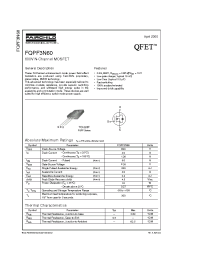 Datasheet FQPF3N60 manufacturer Fairchild