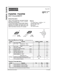 Datasheet FQU5P20 manufacturer Fairchild