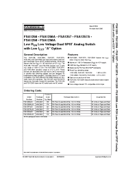 Datasheet FSA1257AL8X manufacturer Fairchild