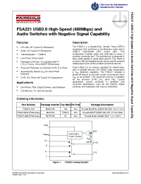 Datasheet FSA221UMX manufacturer Fairchild