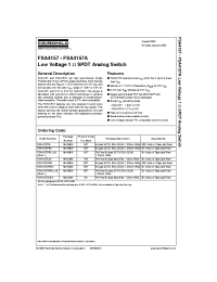 Datasheet FSA4157AP6 manufacturer Fairchild