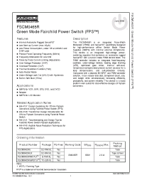 Datasheet FSCM0465RGWDTU manufacturer Fairchild