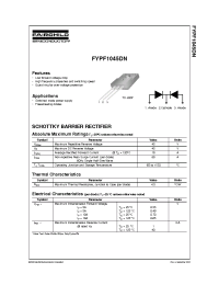Datasheet FYPF1045DN manufacturer Fairchild