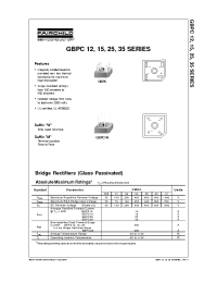 Datasheet GBPC1201W manufacturer Fairchild