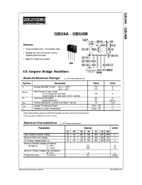 Datasheet GBU4G manufacturer Fairchild
