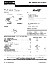 Datasheet HUF76439P3 manufacturer Fairchild