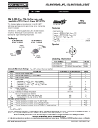 Datasheet ISL9N7030BLP3 manufacturer Fairchild