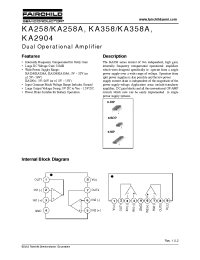 Datasheet KA258A manufacturer Fairchild