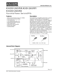 Datasheet KA3S1265RF-TU manufacturer Fairchild