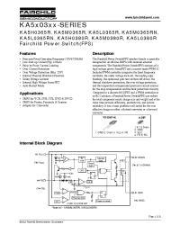 Datasheet KA5H0365RTU manufacturer Fairchild