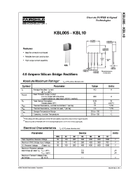 Datasheet KBL005 manufacturer Fairchild