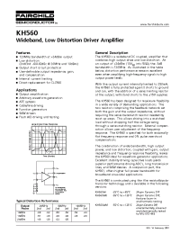 Datasheet KH560 manufacturer Fairchild